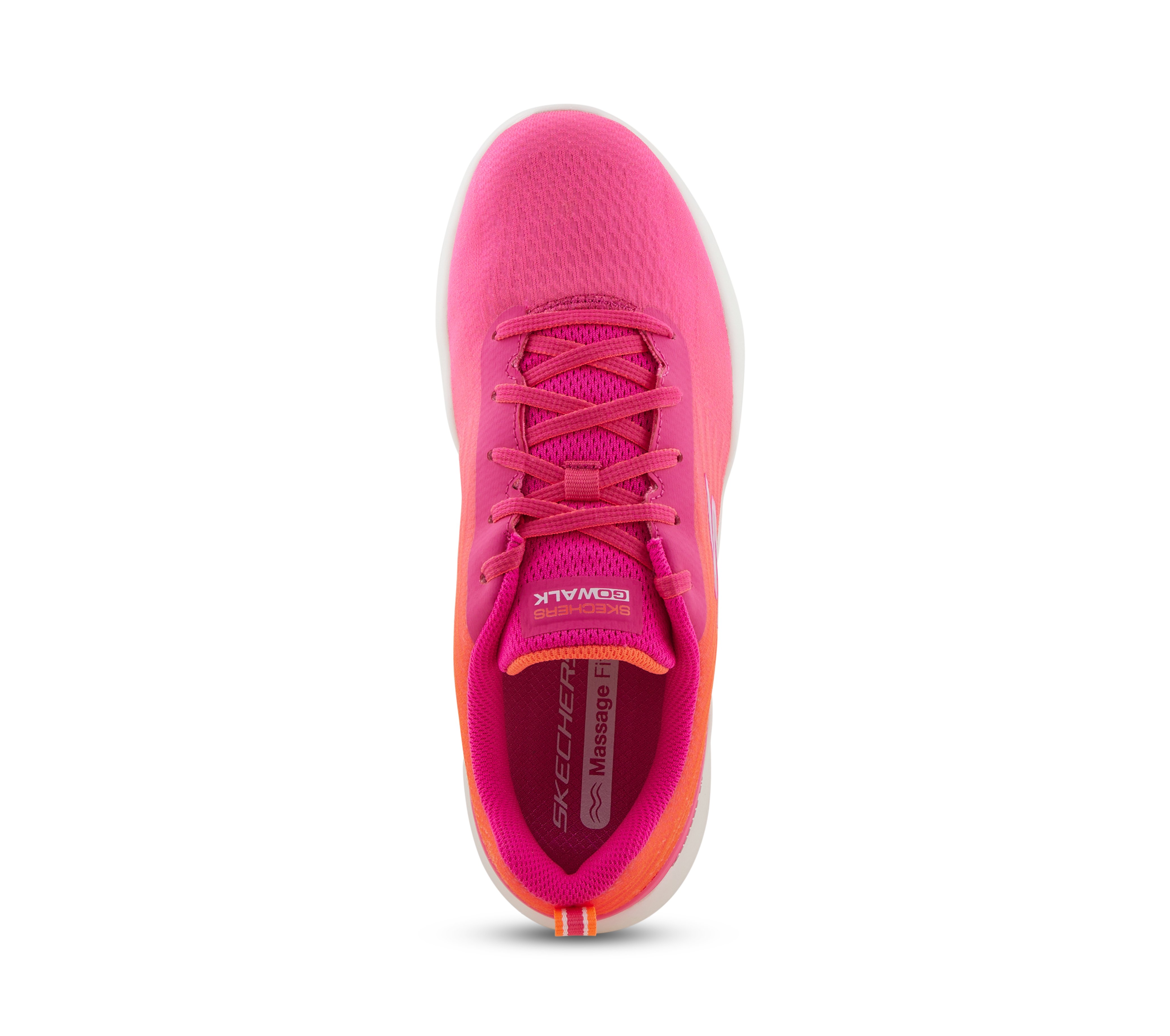 GO WALK MASSAGE FIT, PINK/ORANGE Footwear Top View