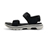 GO WALK 5 - CABOURG, BLACK/ORANGE Footwear Left View