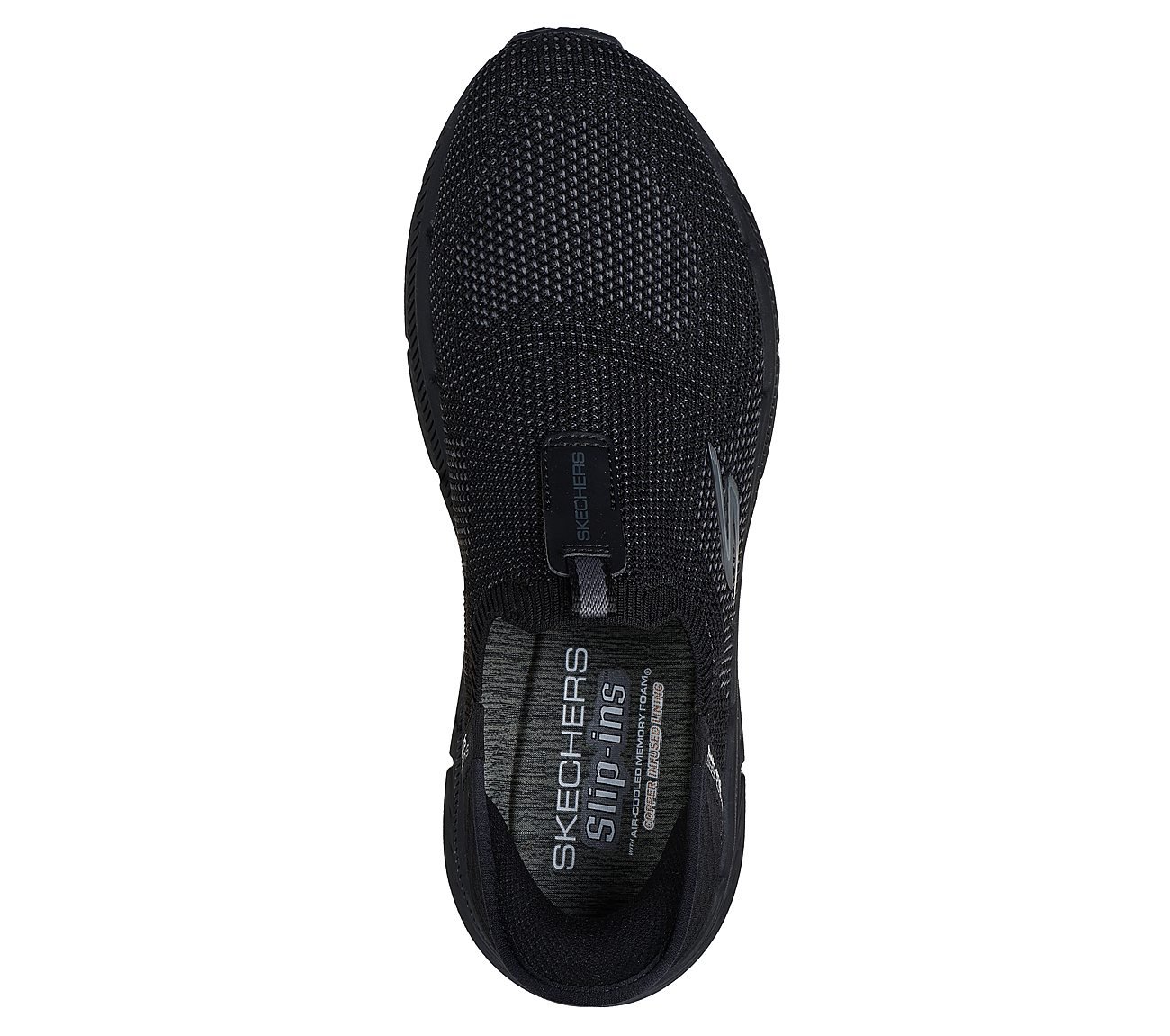 SKECHERS SLIP-INS: MAX CUSHIONING PREMIER 2, BLACK Footwear Top View