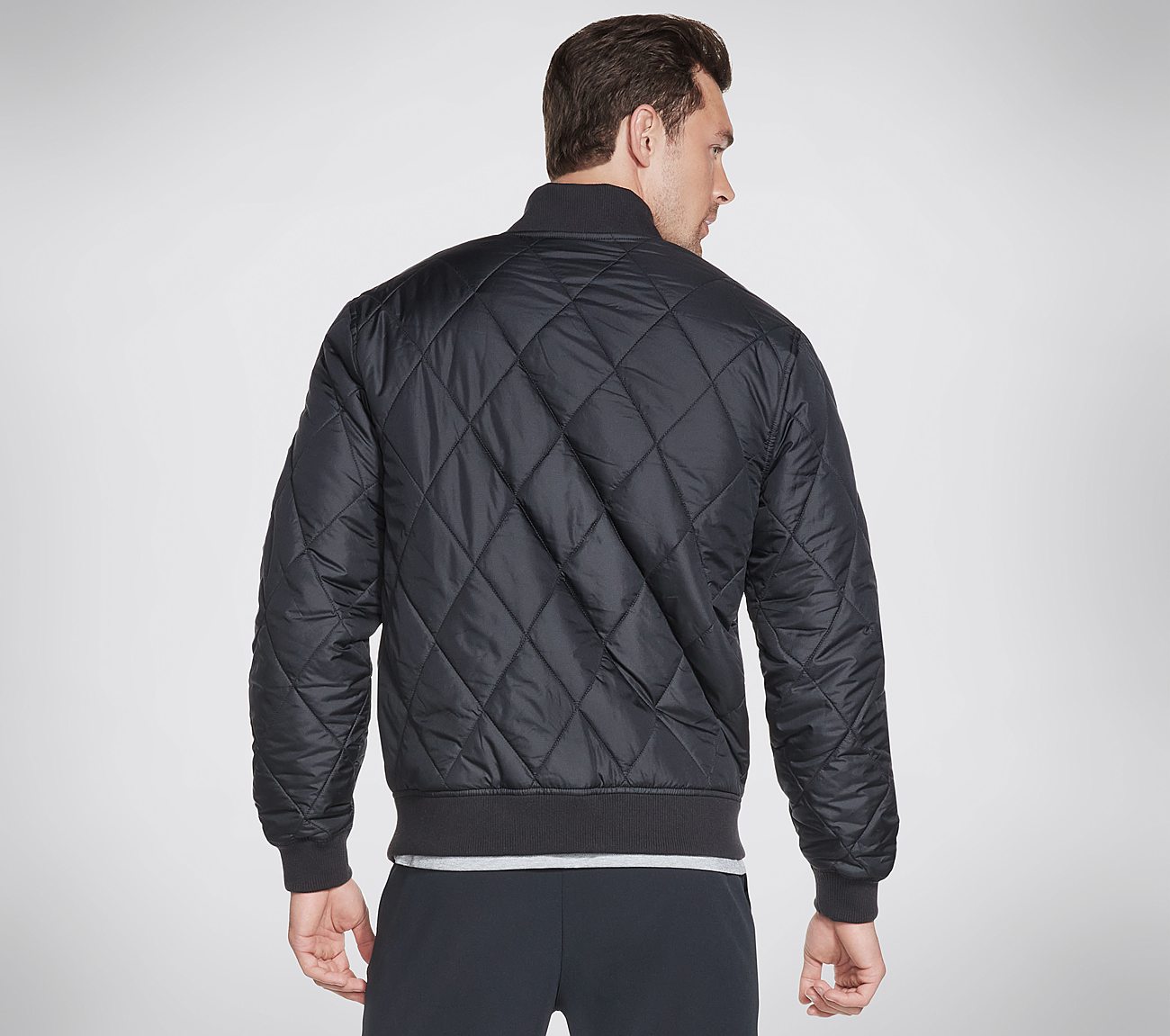 APEX QUILTED JACKET, BBBBLACK Apparel Top View