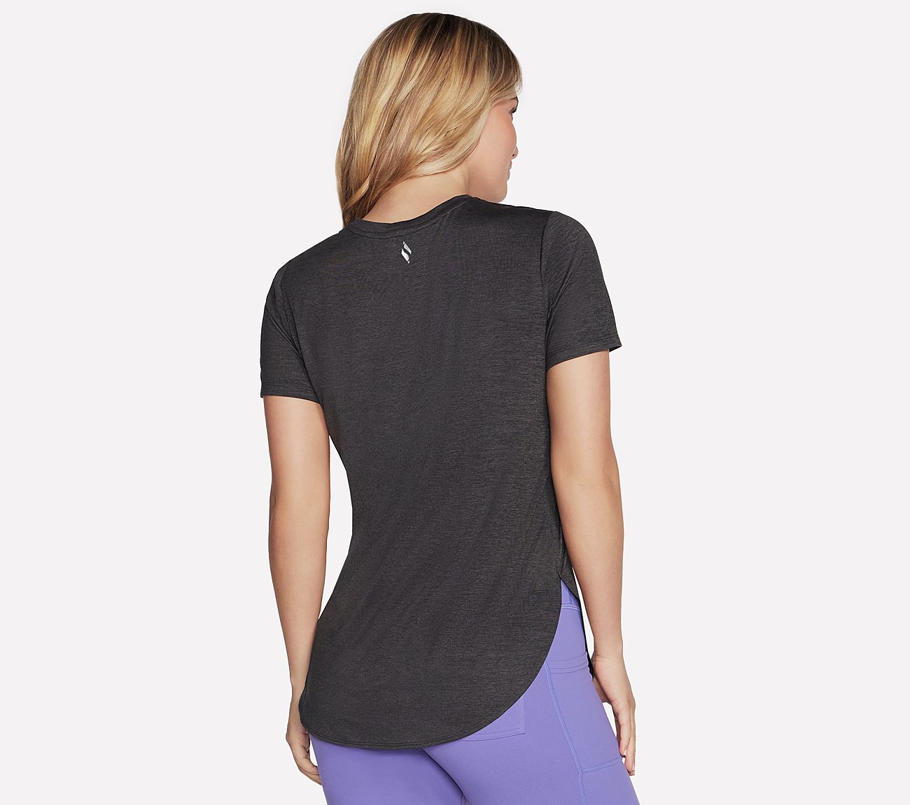 GODRI SWIFT TUNIC T-SHIRT, BLACK Apparel Top View