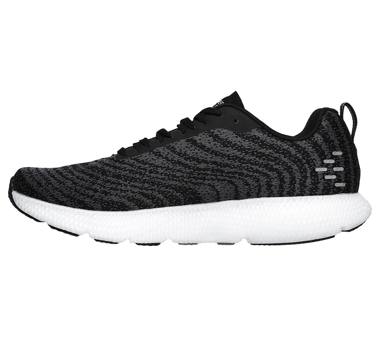 GO RUN 7+, BLACK/GREY Footwear Left View