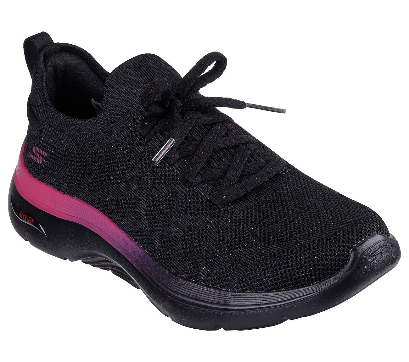GO WALK ARCH FIT 2.0 - BEL, BLACK/PINK Footwear Right View