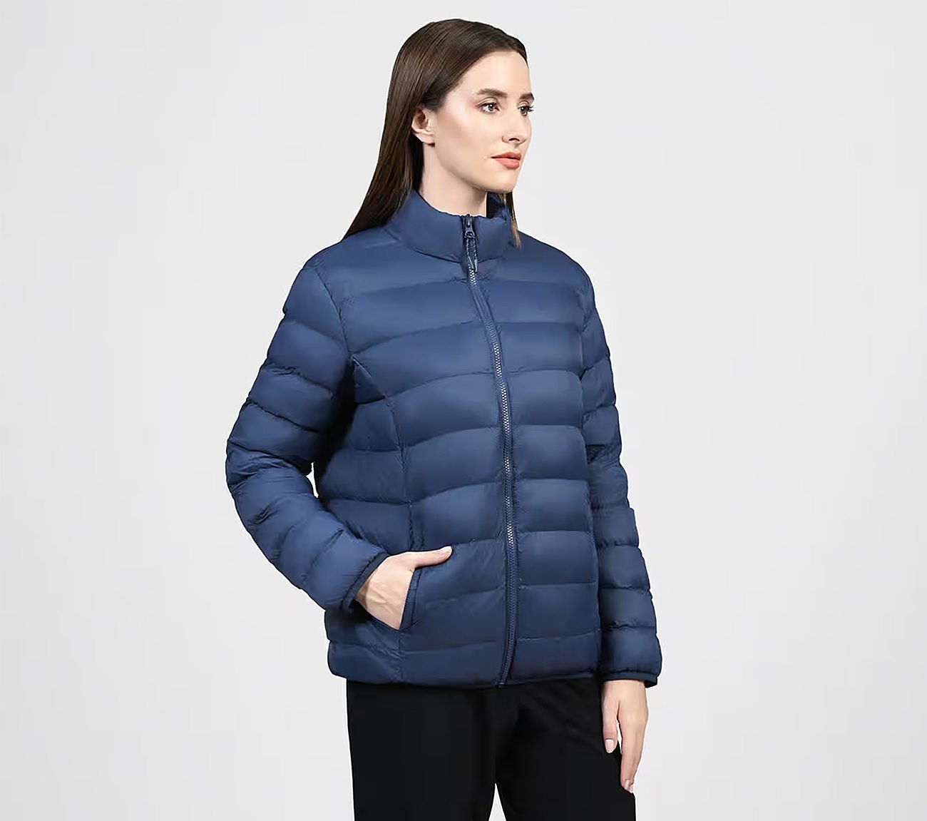 PUFFER FZ JACKET, PURPLE/BLUE