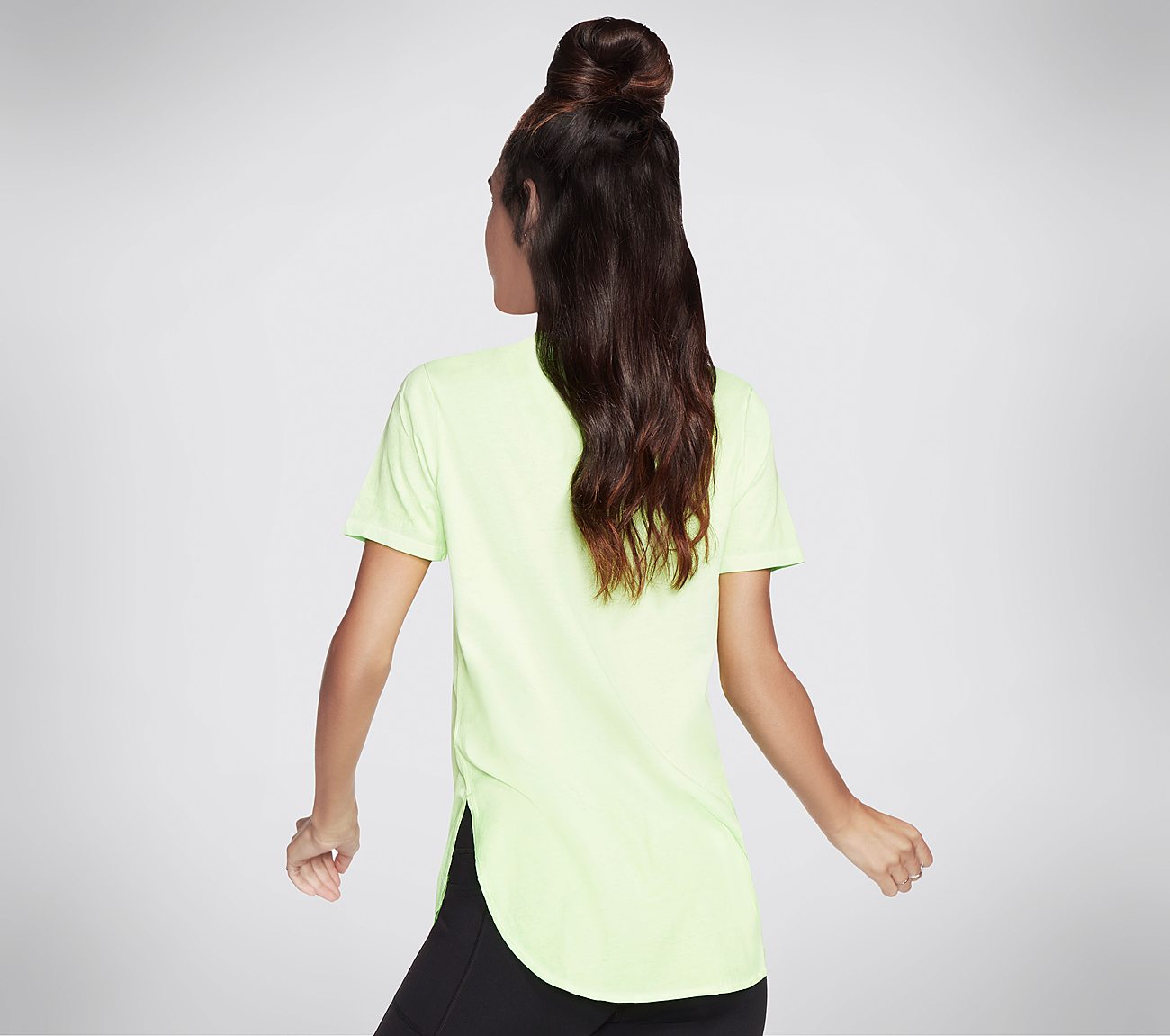 HATHA POCKET TUNIC T-SHIRT, LIME Apparels Top View