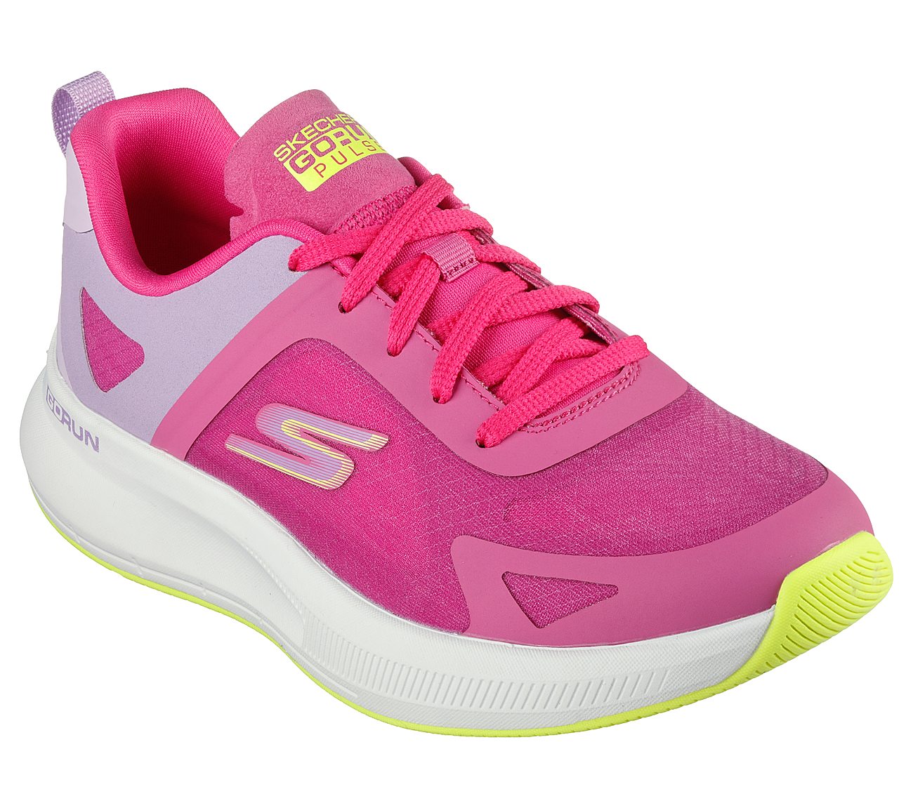 GO RUN PULSE - OPERATE, HOT PINK Footwear Lateral View