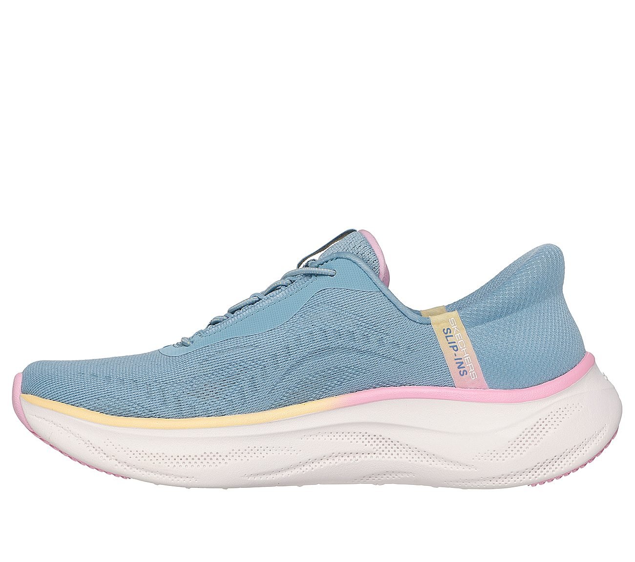 SKECH CLOUD-PERFECTLY PLUSH, SLATE/PINK Footwear Left View