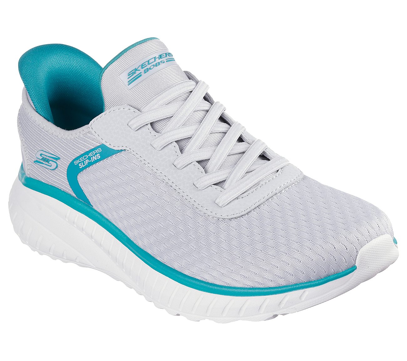 BOBS SQUAD CHAOS-STROKEOFLUCK, LIGHT GREY Footwear Right View