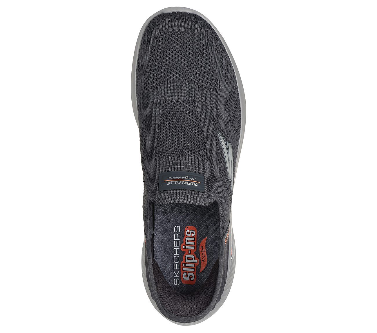 GO WALK ANYWHERE - THE TOURIS, CHARCOAL Footwear Top View