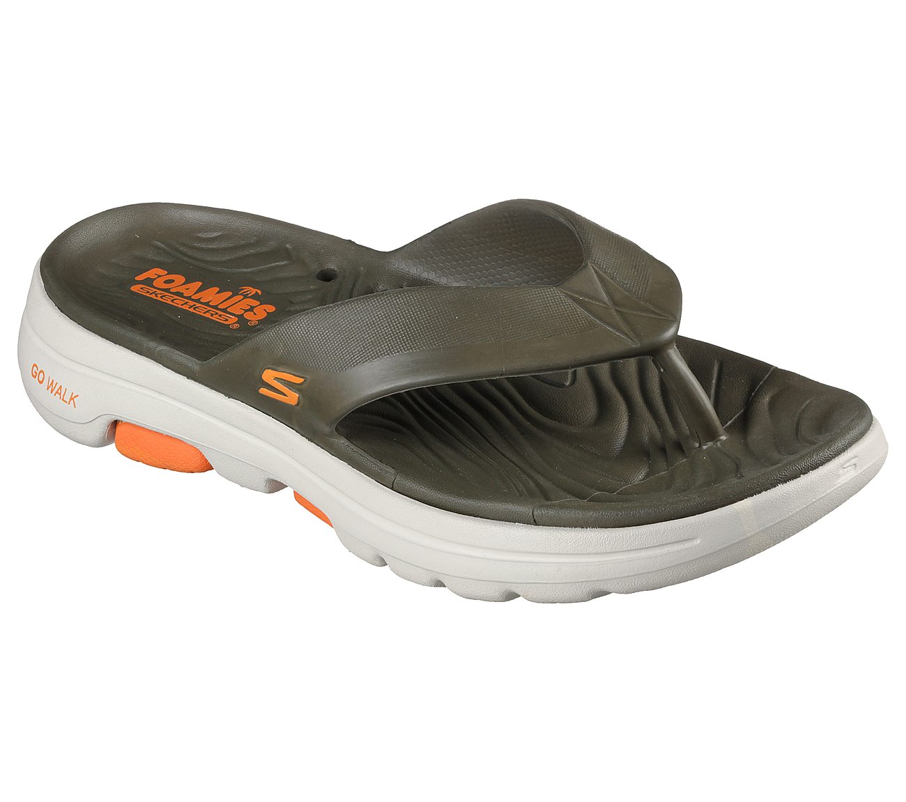 GO WALK 5 - SIT BACK, OOLIVE Footwear Right View