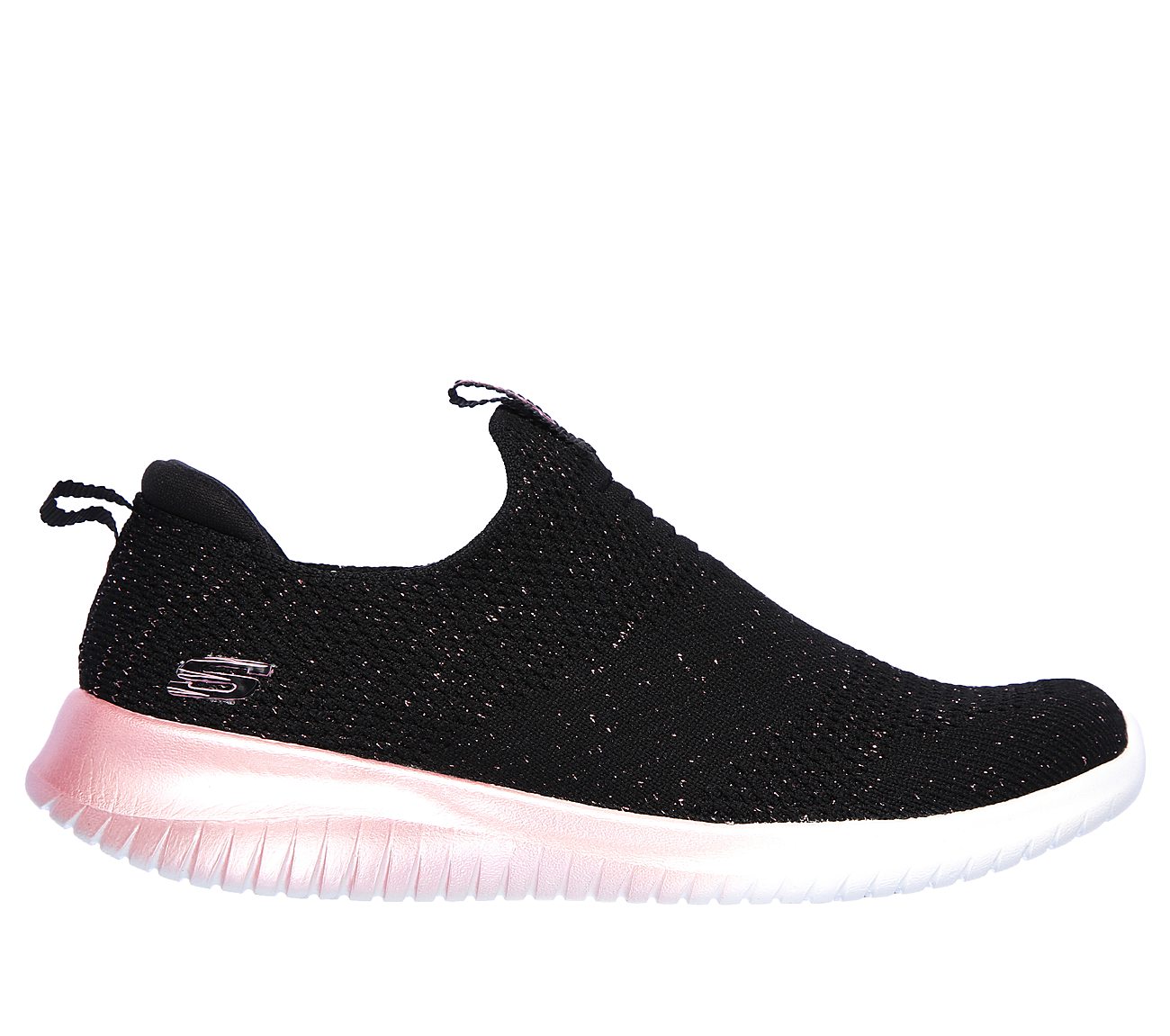 ULTRA FLEX-METAMORPHIC, BLACK/ROSE GOLD Footwear Lateral View