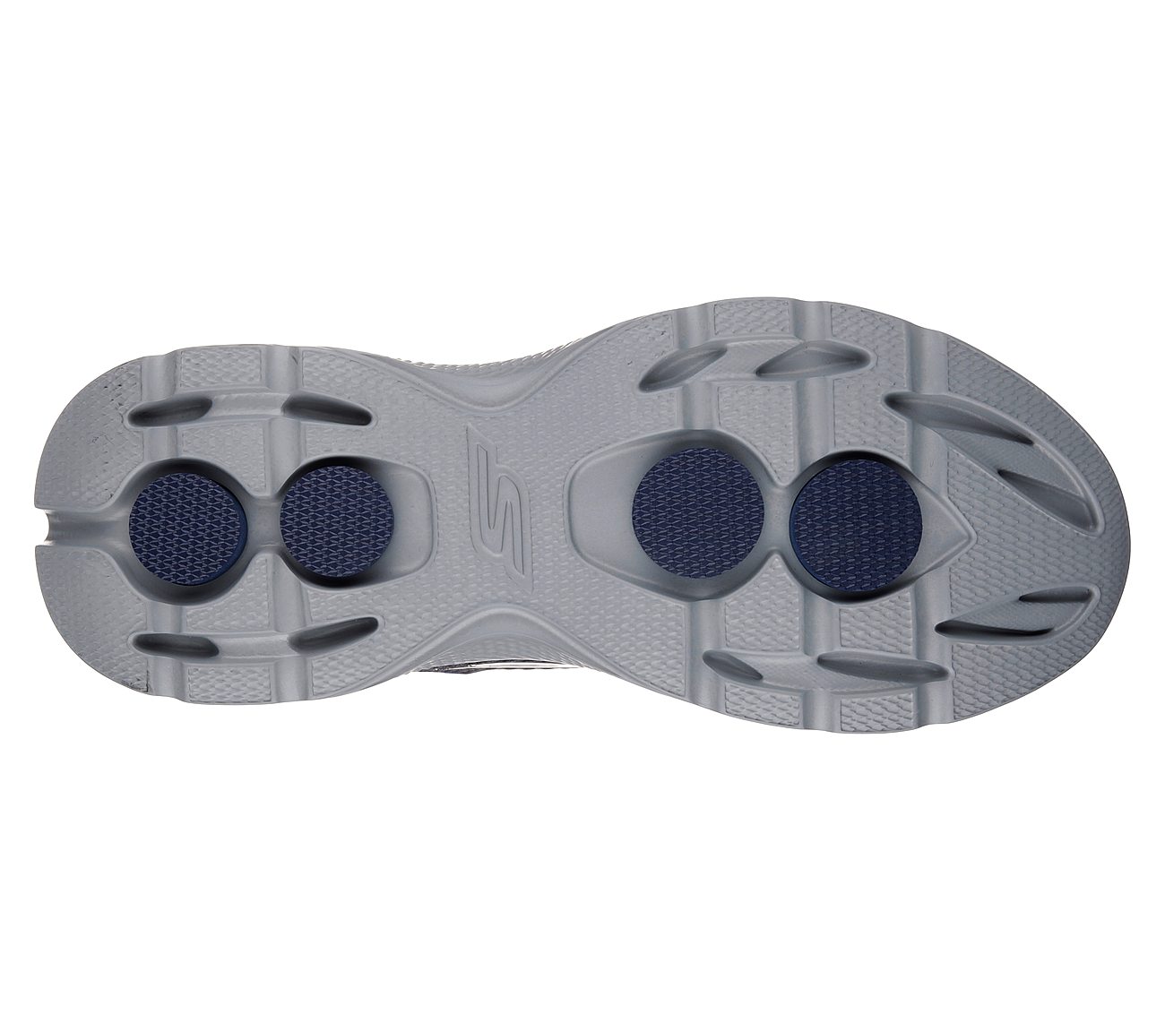 GO WALK 4, NAVY/GREY Footwear Bottom View