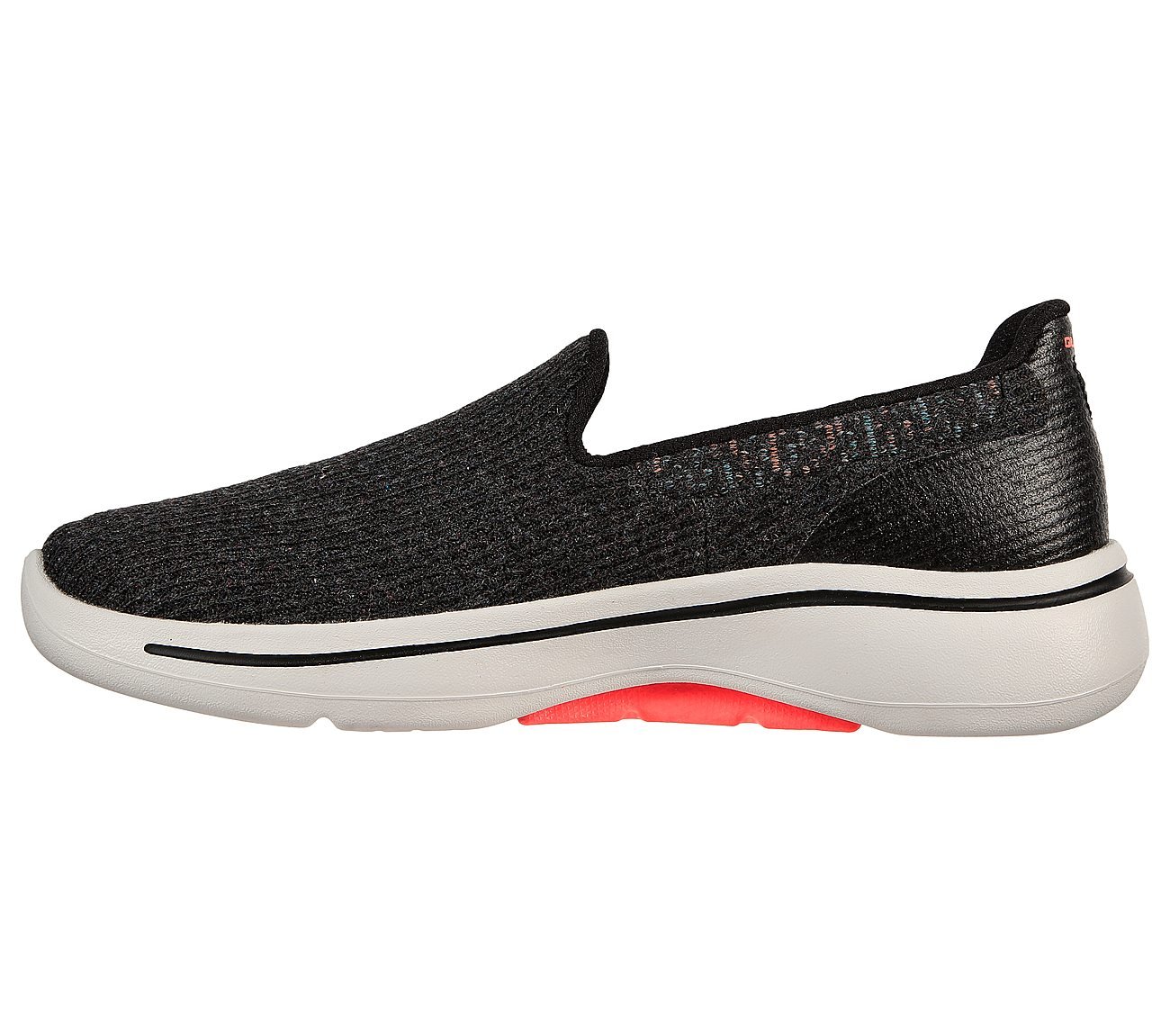 Skechers Black/Hot Pink Go Walk Arch Fit Our Earth Slip On Shoes For ...