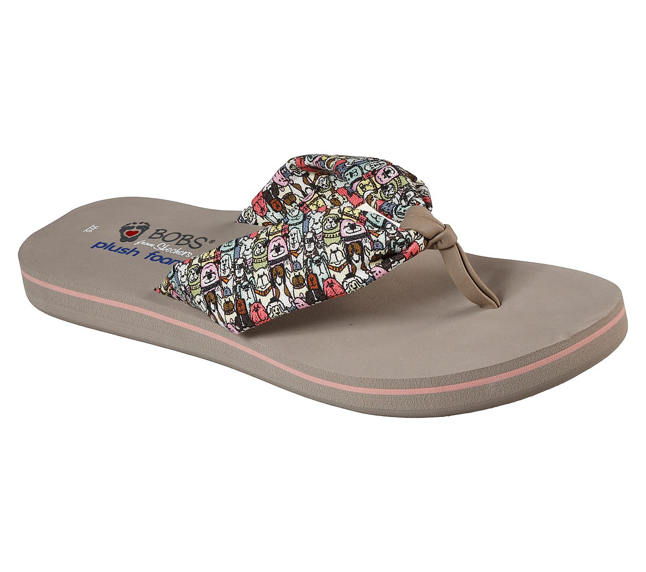 BOBS SUNSET - ENDLESS BEACH, TAUPE/MULTI Footwear Lateral View