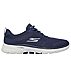 GO WALK 6 - BOLD VISION, NAVY/WHITE Footwear Lateral View
