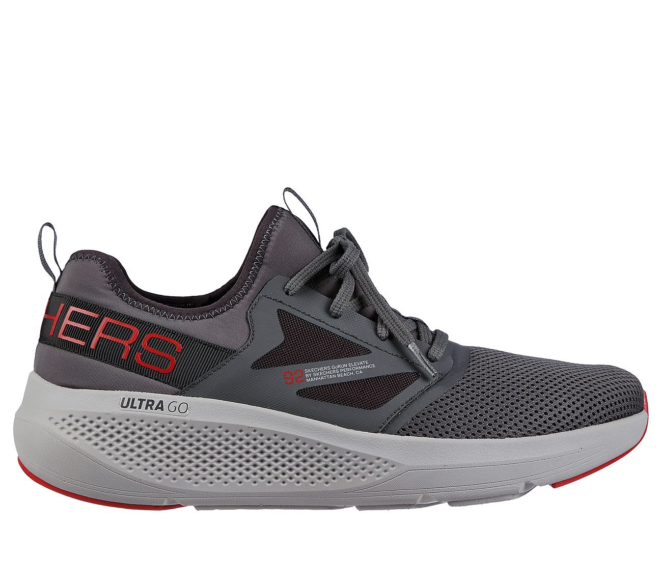 GO RUN ELEVATE, CHARCOAL/RED