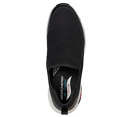 ARCH FIT-BANLIN, BLACK/WHITE Footwear Top View