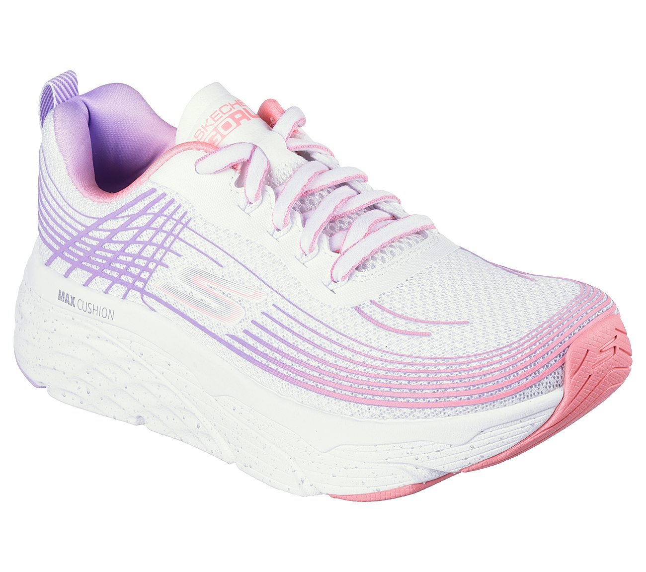 MAX CUSHIONING ELITE-GALAXY B, WHITE/LAVENDER Footwear Right View