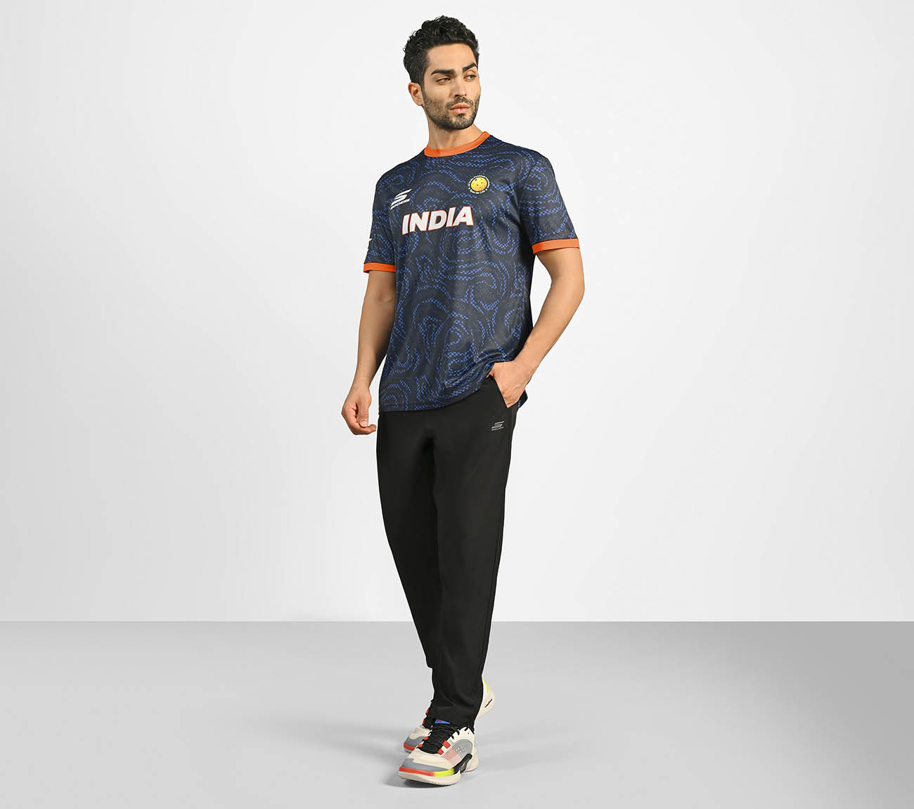 AIPA PICKLEBALL T-SHIRT, NAVY