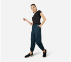 ACTIVE WOVEN JOGGER, GREY/TURQUOISE