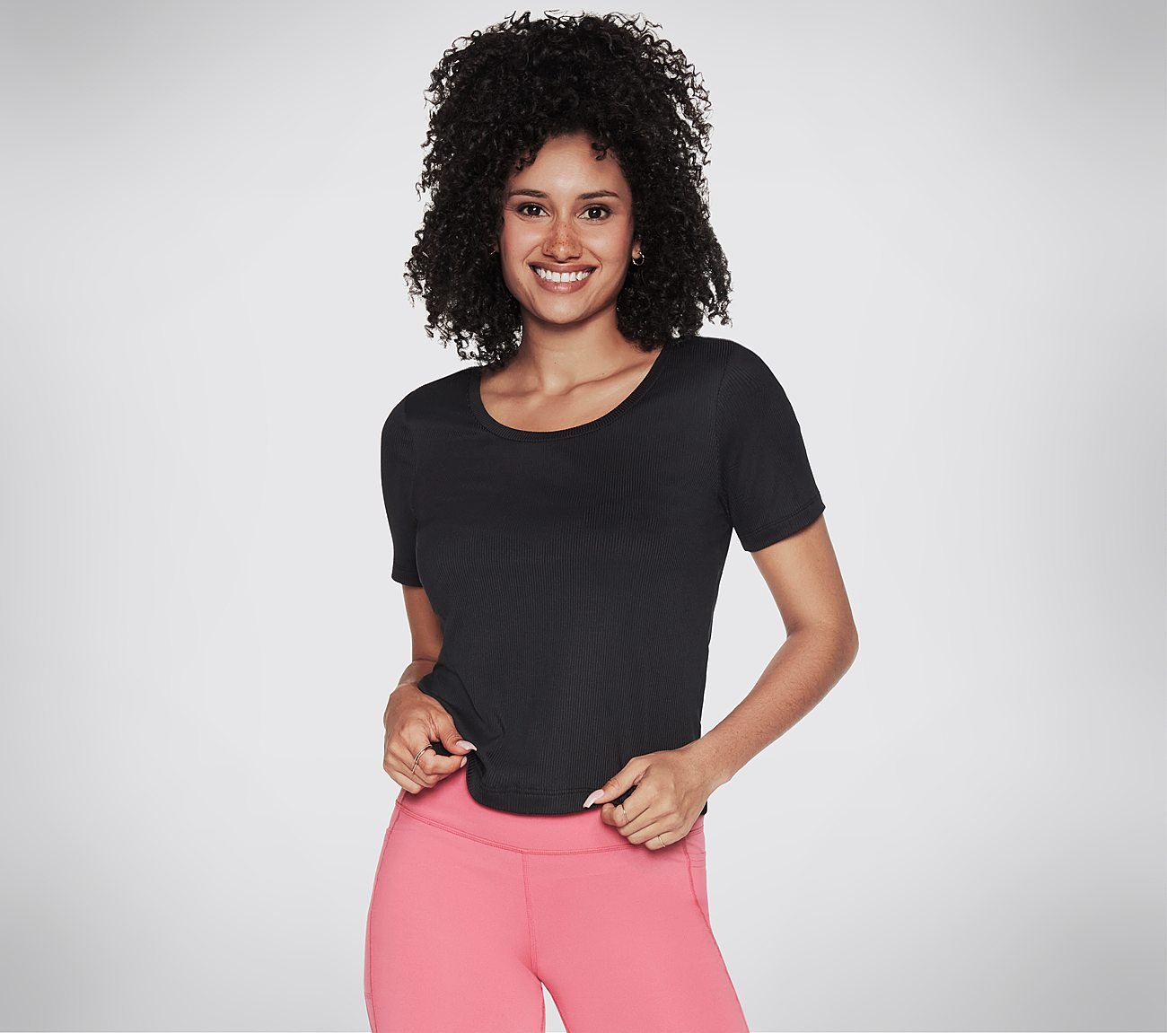 GODRI RESTORATIVE RIB T-SHIRT, BBBBLACK Apparels Lateral View