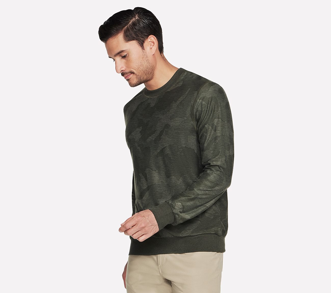 SKECH KNITS ULTRA GO LITE OLI, NATURAL/GREEN Apparels Bottom View