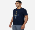 SKECHERS RECHARGE SS T-SHIRT, NNNAVY