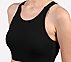 VERTICAL PATTERN SPORTS BRA, BLACK Apparels Top View