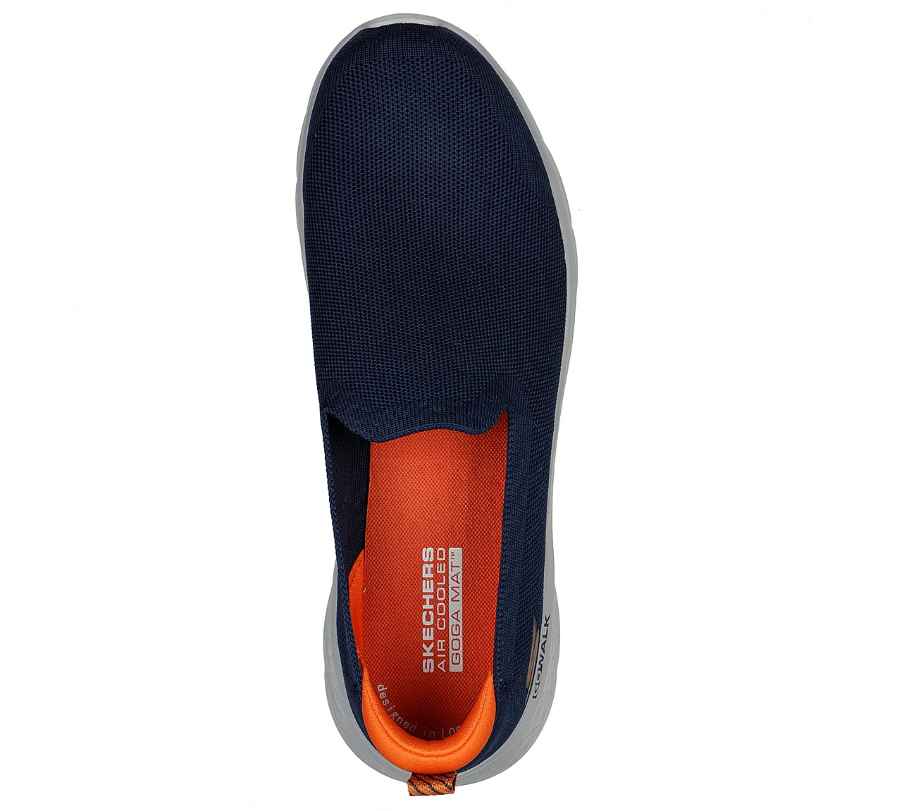 GO WALK FLEX, NAVY/ORANGE Footwear Top View