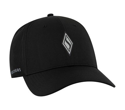 SKECHWEAVE DIAMOND SNAPBACK HAT, BLACK Accessories Left View