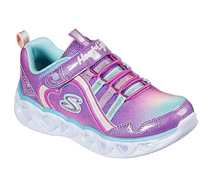 HEART LIGHTS - RAINBOW LUX, PURPLE MULTI Footwear Lateral View