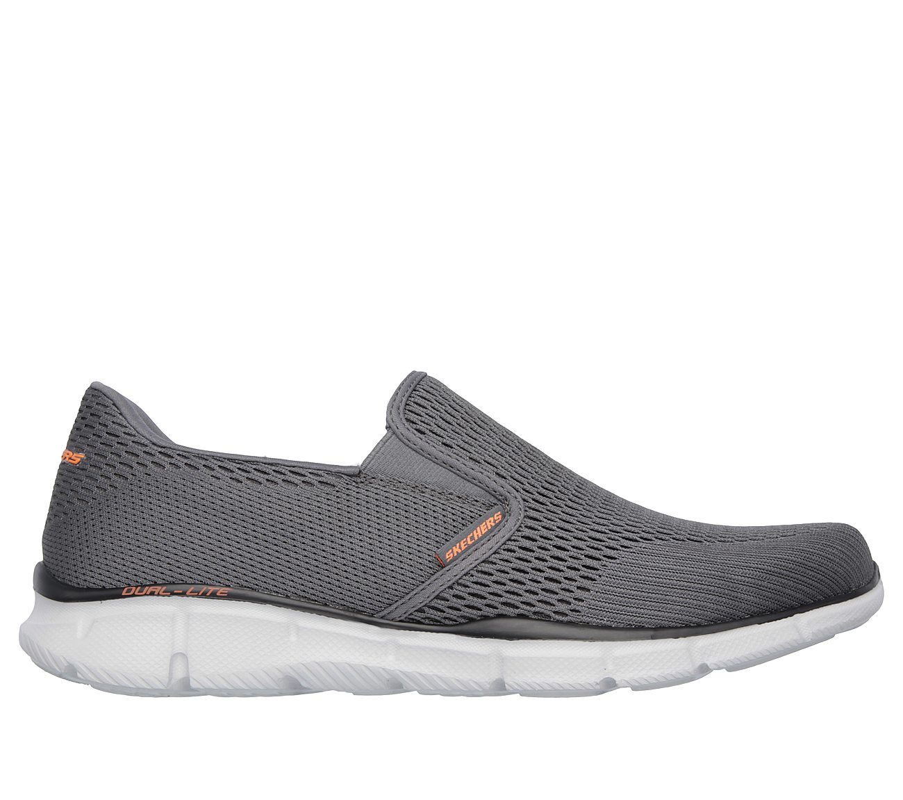 EQUALIZER- DOUBLE PLAY, CHARCOAL/ORANGE Footwear Lateral View