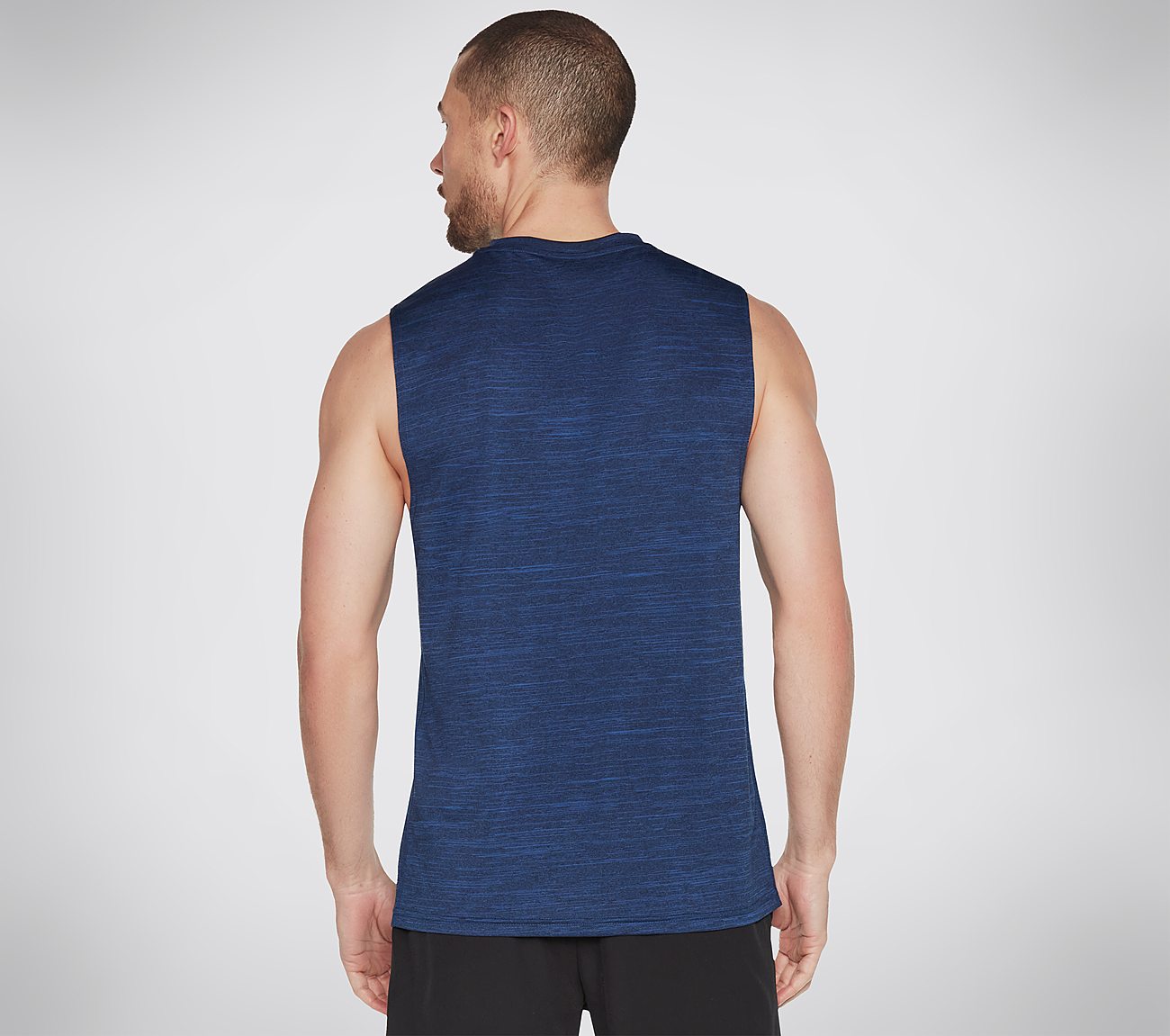 ON THE ROAD MUSCLE TANK, BLUE/LIGHT BLUE Apparel Top View
