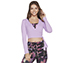 GODRI SERENE WRAP TOP, PURPLE/PERIWINKLE Apparels Lateral View