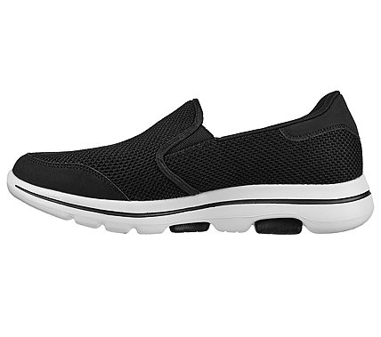 GO WALK 5 - BEELINE, BLACK/WHITE Footwear Left View