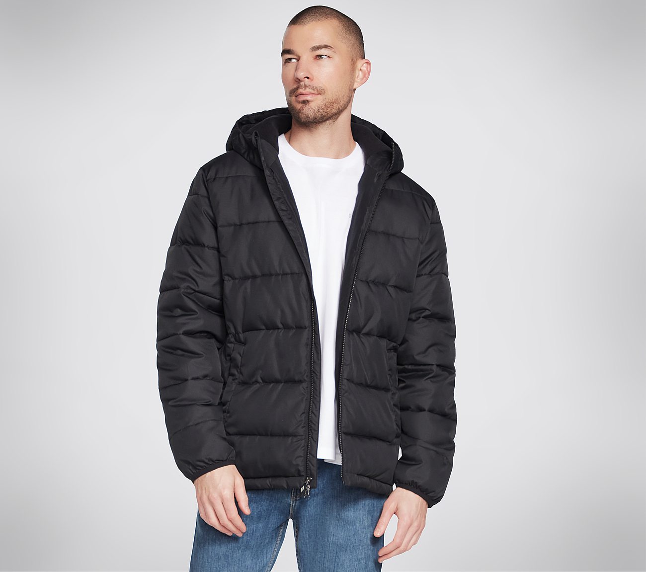 SKECHERS GOWALK ESCAPE HOODED, BBBBLACK Apparel Bottom View