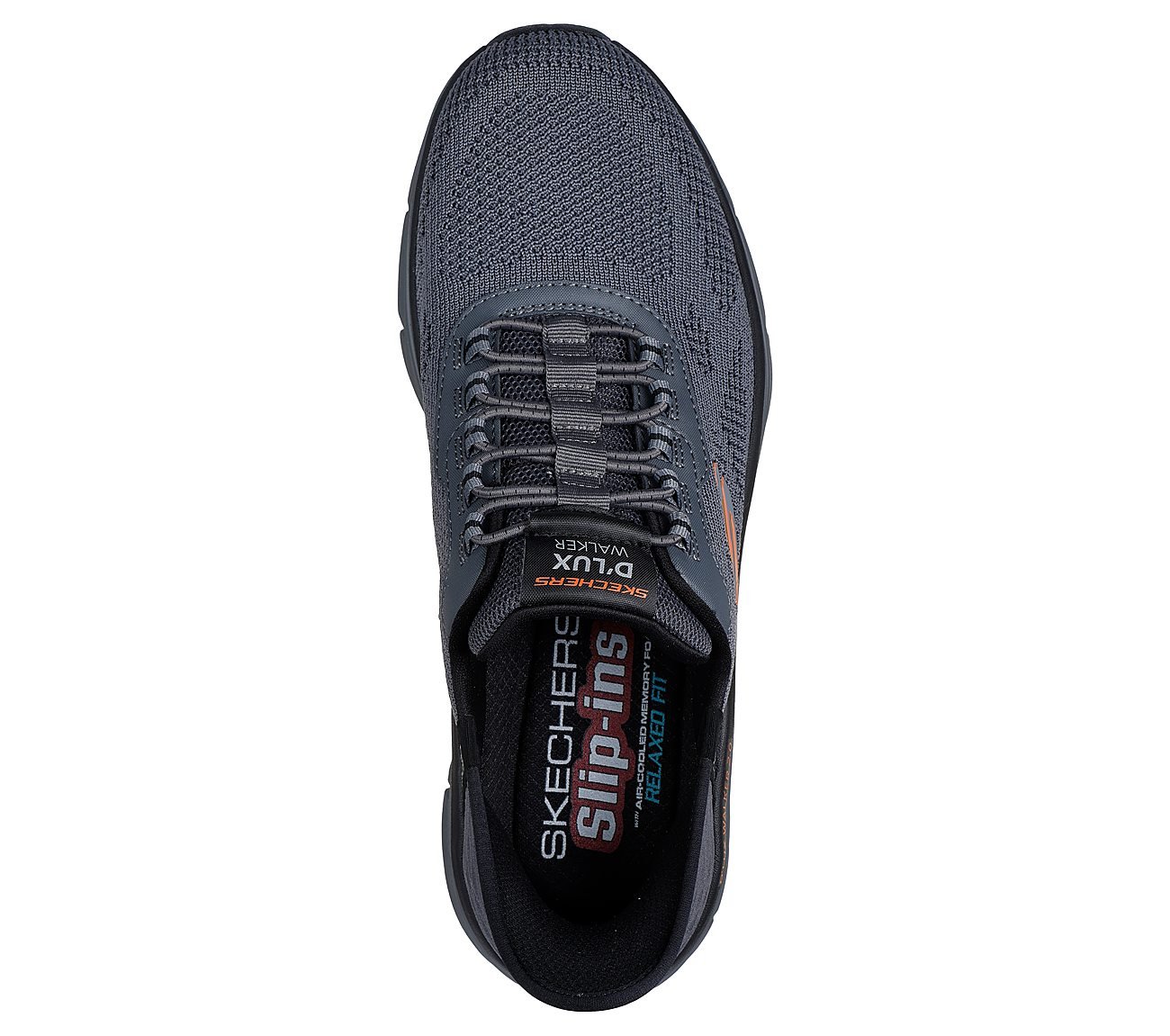 D'LUX WALKER 2.0 - REZINATE, CHARCOAL/ORANGE Footwear Top View