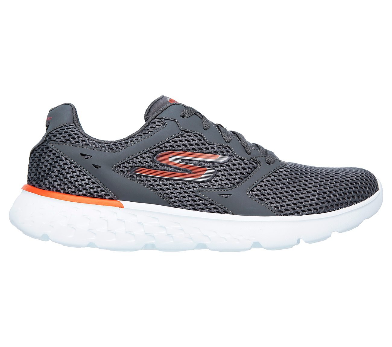 GO RUN 400, CHARCOAL/ORANGE Footwear Right View