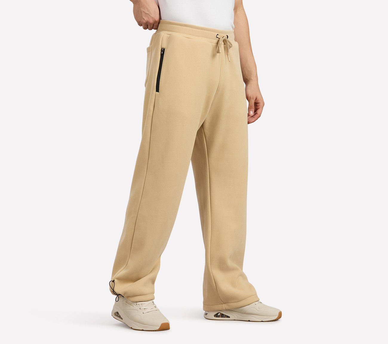 AIRY TRAVELLER FLEECE PANT, NATURAL/BLUE