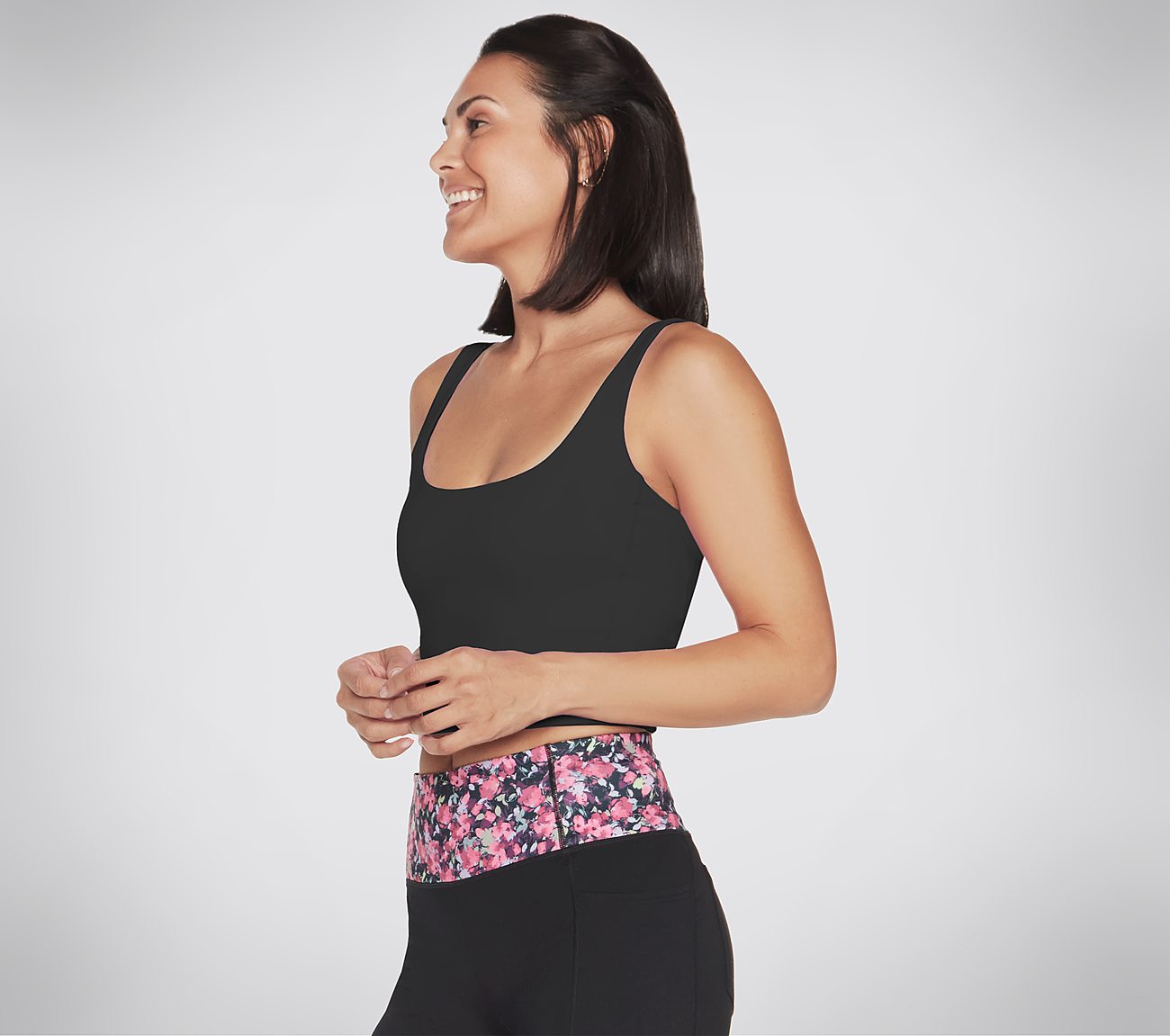 GOFLEX JOY LONGLINE BRA, BBBBLACK Apparel Bottom View