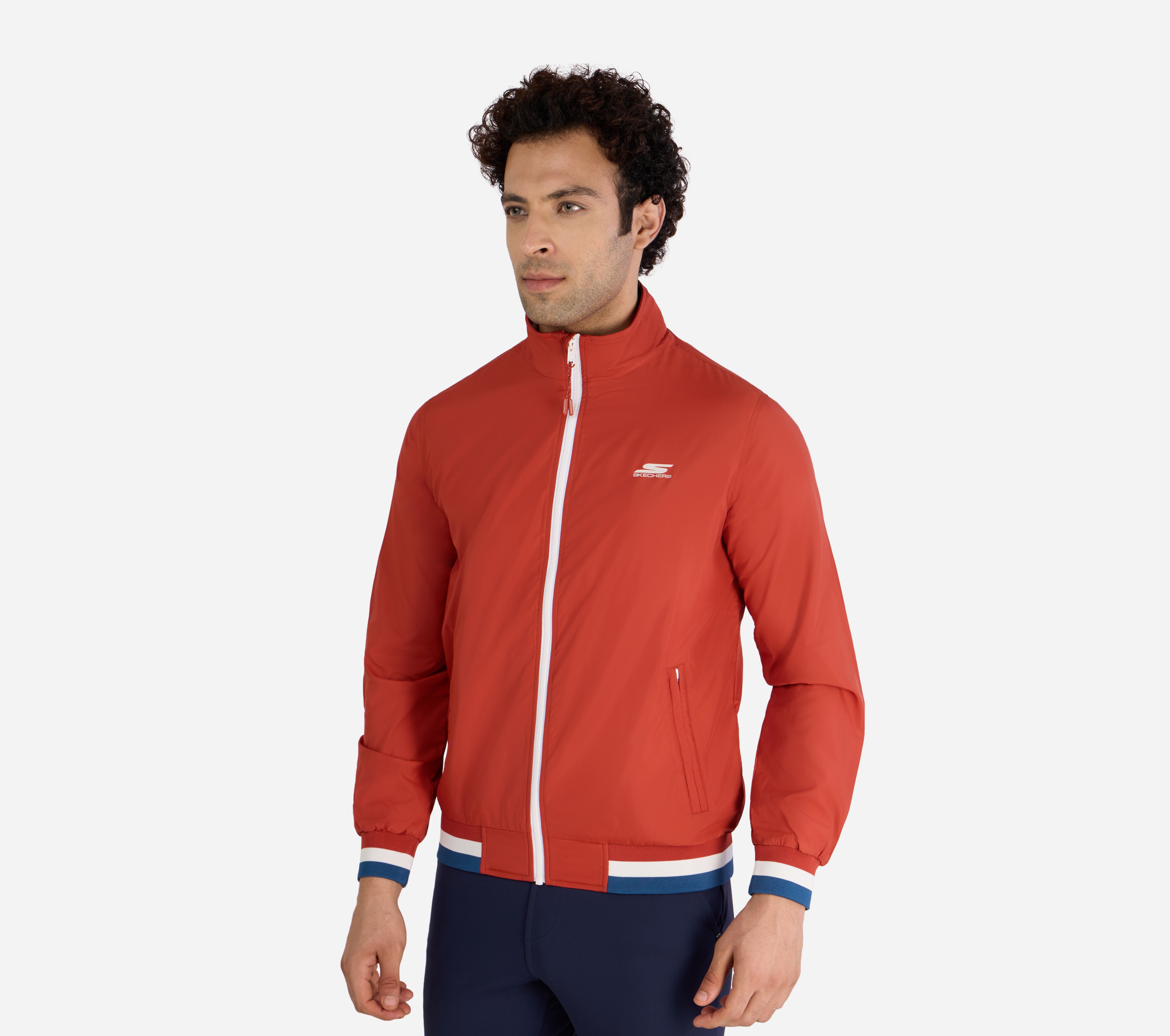 SKECHERS BIKER JACKET, RRUST Apparel Top View