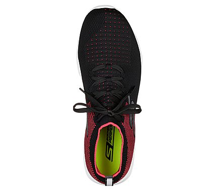 GO RUN 6, BLACK/RED Footwear Top View