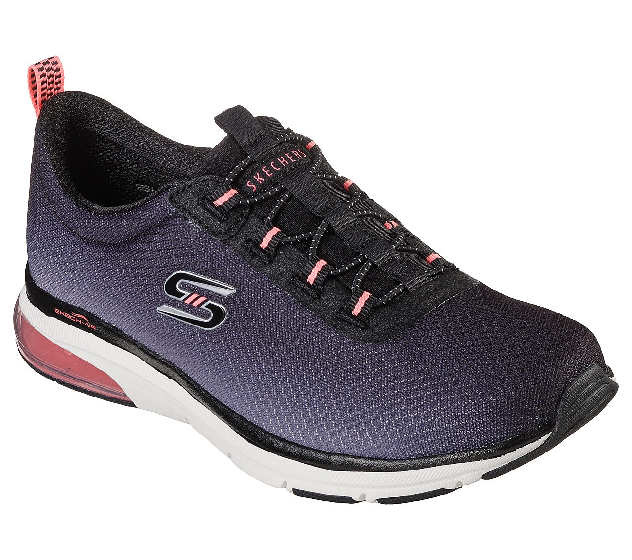 SKECH-AIR EDGE - FIVE STAR, BLACK/PINK Footwear Lateral View