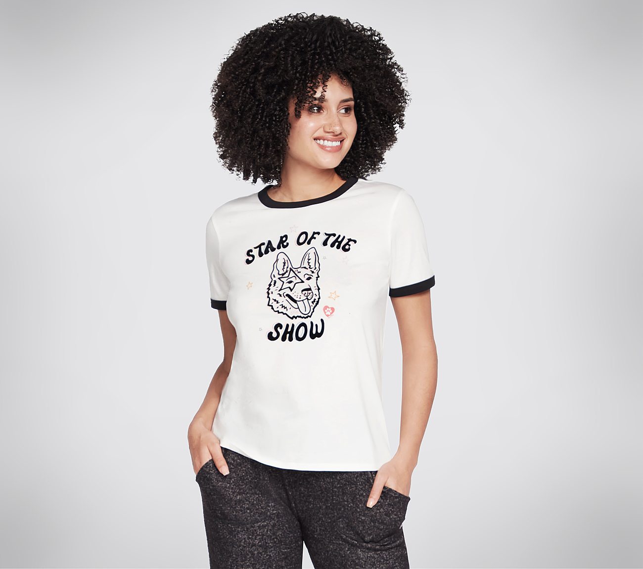 STAR RINGER TEE, OOFF WHITE Apparel Lateral View
