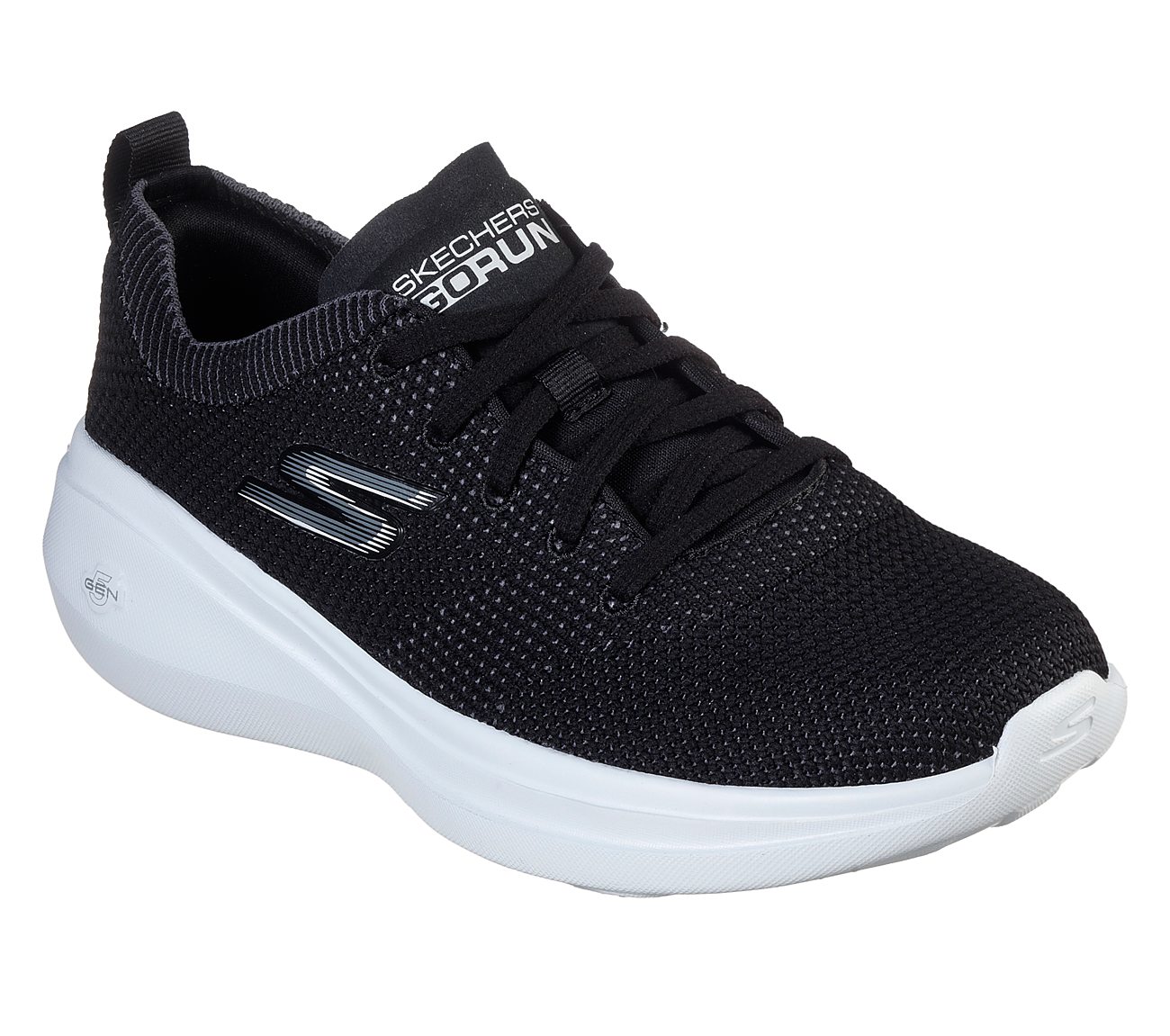 GO RUN FAST - RAPID, BLACK/WHITE Footwear Lateral View