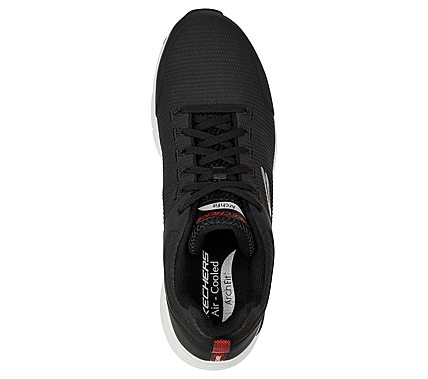 ARCH FIT-TITAN, BLACK/WHITE Footwear Top View