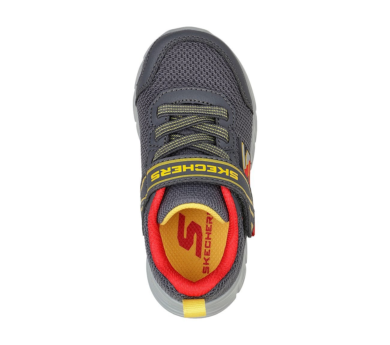 COMFY FLEX - MINI TRAINER, CHARCOAL/RED Footwear Top View