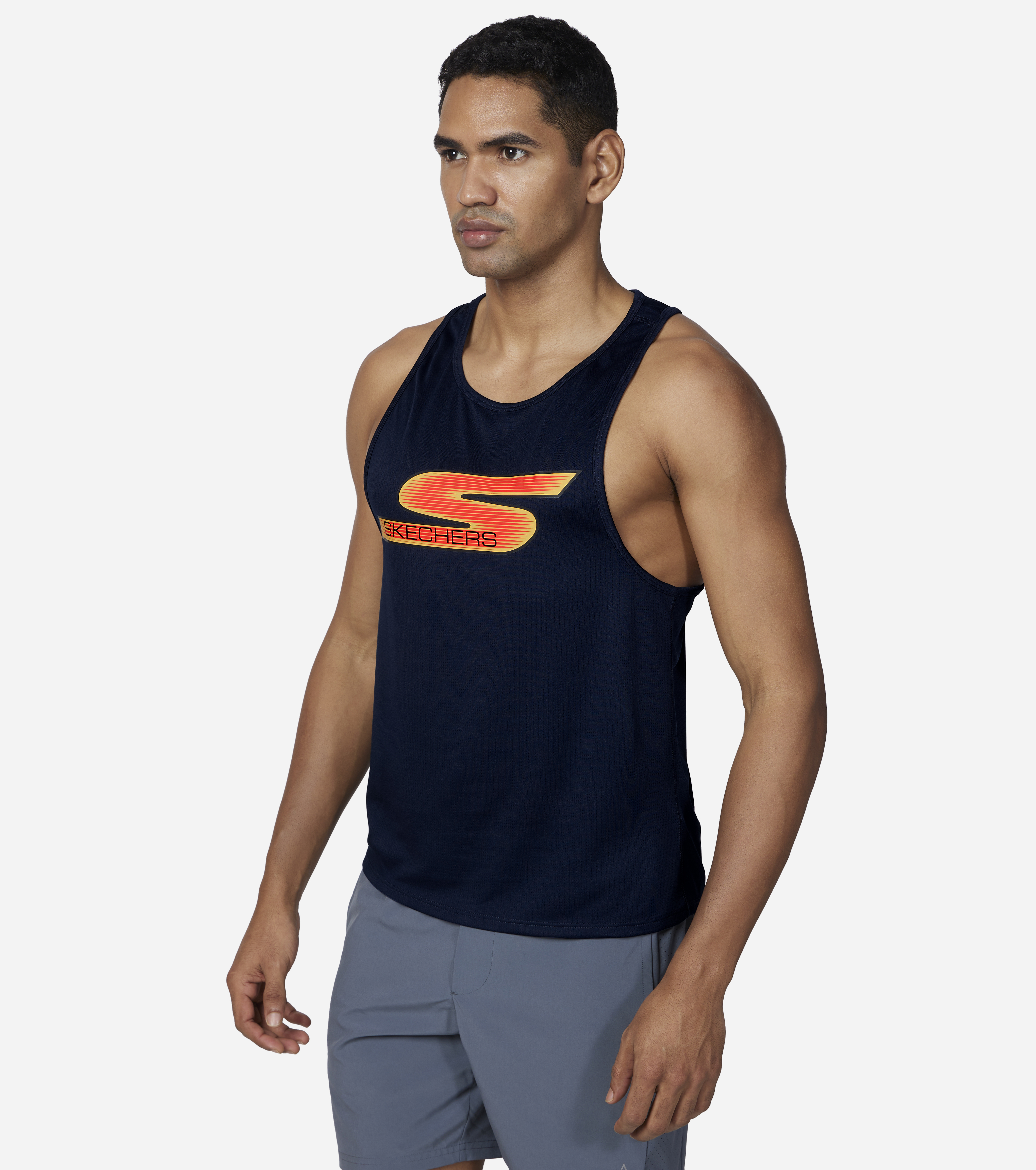 GORUN RAZOR SINGLET, NNNAVY Apparels Top View