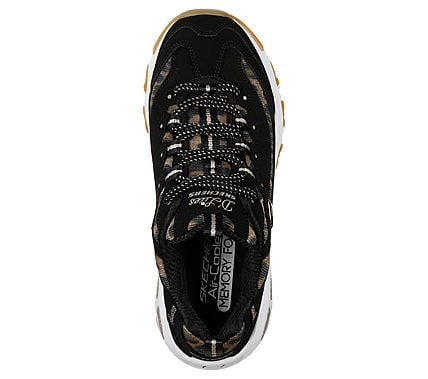 D'LITES-QUICK LEOPARD, BLACK/LEOPARD Footwear Top View