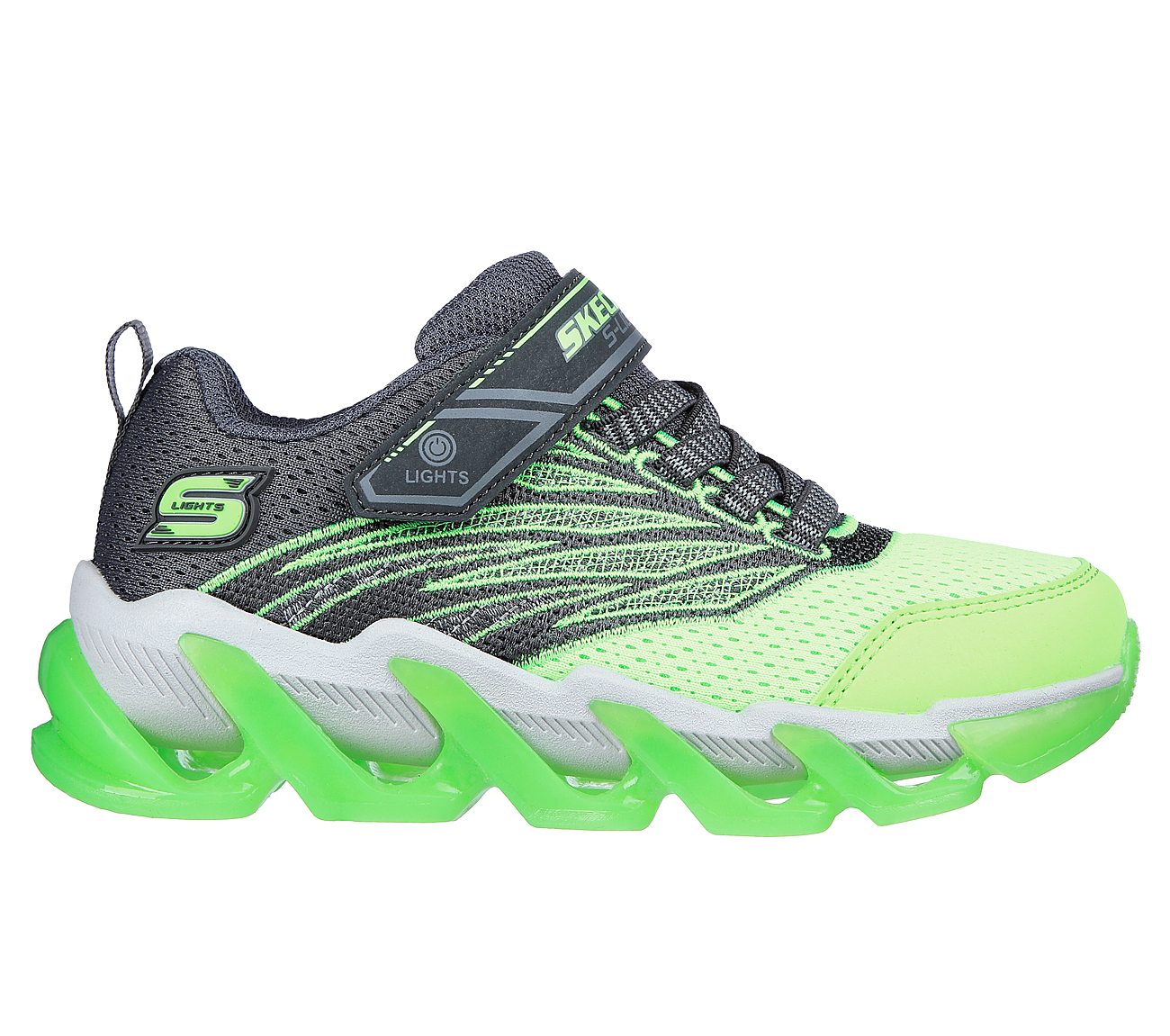 MEGA-SURGE - NEZCO, CHARCOAL/LIME Footwear Right View